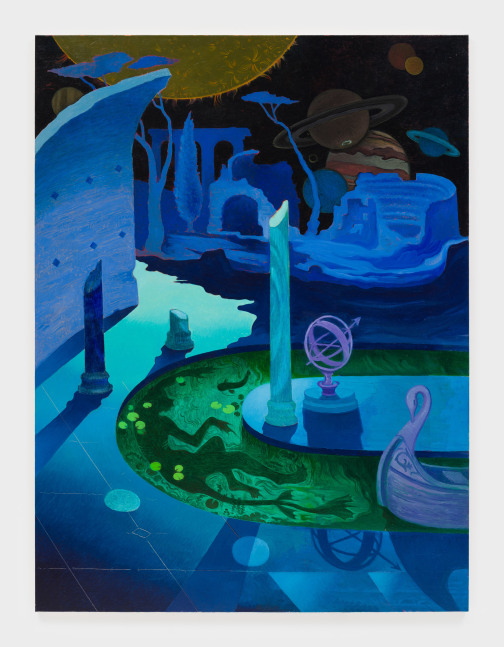 Hortensia Mi Kafchin
All planets above, 2025
oil on canvas
63 x 47 1/4 ins.
160 x 120 cm