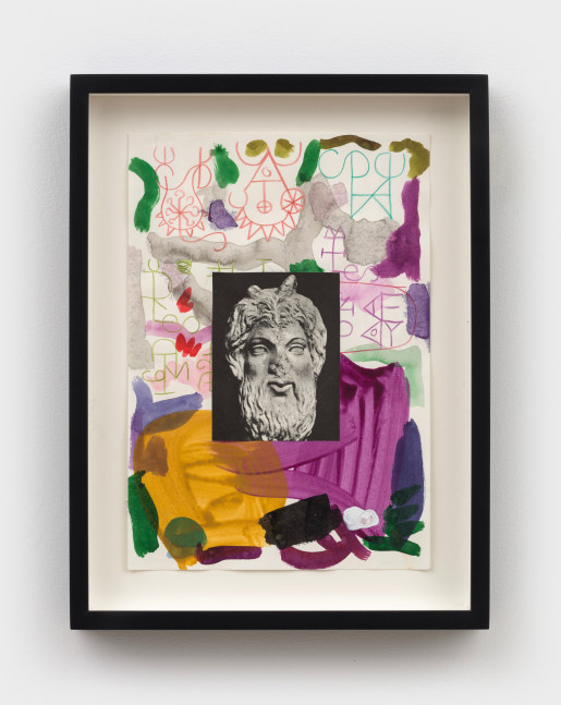 Elijah Burgher
The Releaser, 2019
watercolor, colored pencil and collage on paper
11 1/2 x 8 ins.
29.2 x 20.3 cm