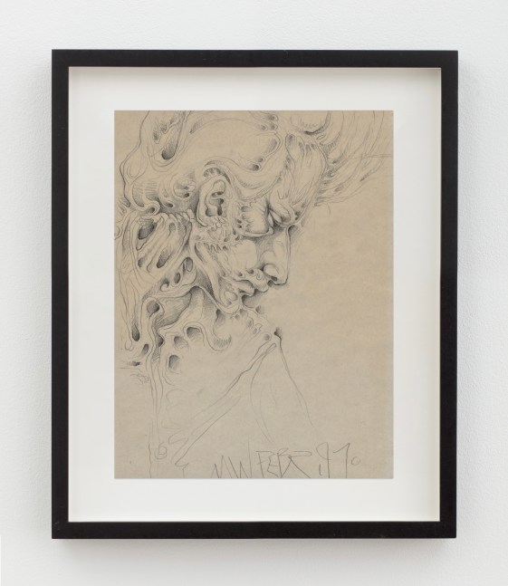 Martin Wong
Untitled (Tom Mueller in profile), 1970
pencil on paper
12 x 9 1/4 x 1/2 in.
30.48 x 23.5 x 1.27 cm