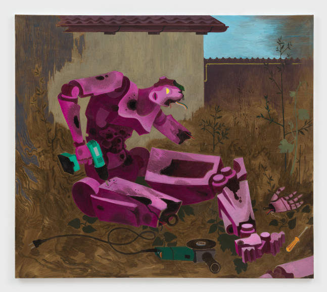 Hortensia Mi Kafchin
Duty to fix oneself, 2025
oil on canvas
51 1/8 x 59 1/4 ins.
129.9 x 150.5 cm