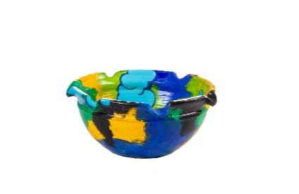 Christopher &amp;quot;Daze&amp;quot; Ellis
Untitled, 2022
acrylic and spray paint on terracotta
7 1/2 x 15 3/4 x 15 3/4 ins.
19 x 40 x 40 cm