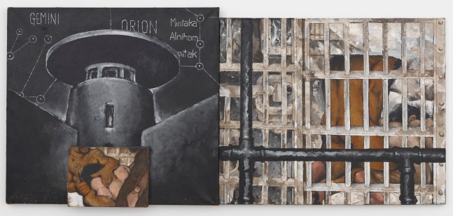 Martin Wong
Mintaka, 1990
signed and dated on front
acrylic on canvas
29 3/4 x 66 x 2 7/8 in.
75.57 x 167.64 x 7.3 cm