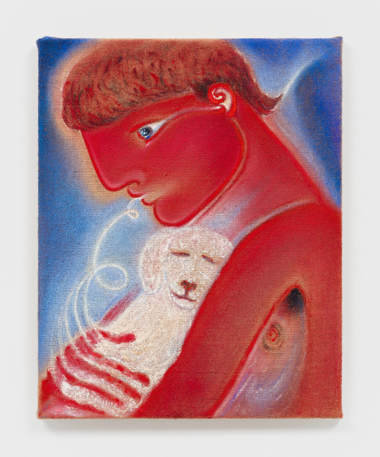 Daniel Correa Mej&amp;iacute;a
Magi, 2024
oil on jute
19 3/4 x 15 3/4 ins.
50 x 40 cm