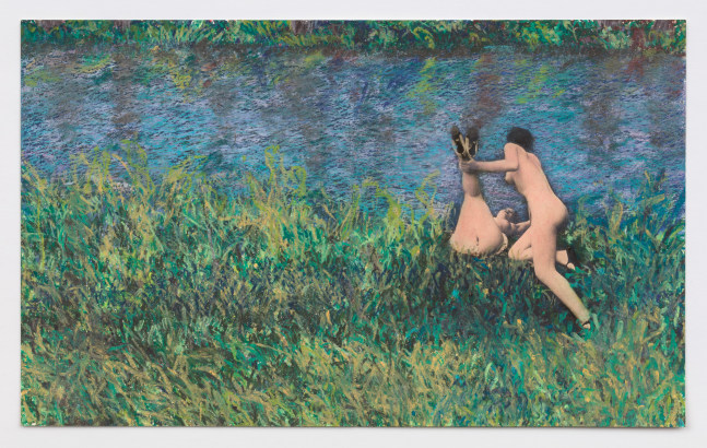 Betty Tompkins
Upsy Daisy, 1999-2001
oil crayon on half tone paper
8 1/2 x 14 ins.
21.6 x 35.6 cm