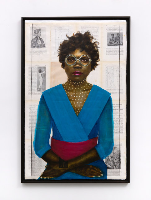 Rajkamal Kahlon
Untitled (Elton John), 2019
multi media painting on canvas mounted on board
39 1/3 x 25 1/2 ins.
100 x 65 cm