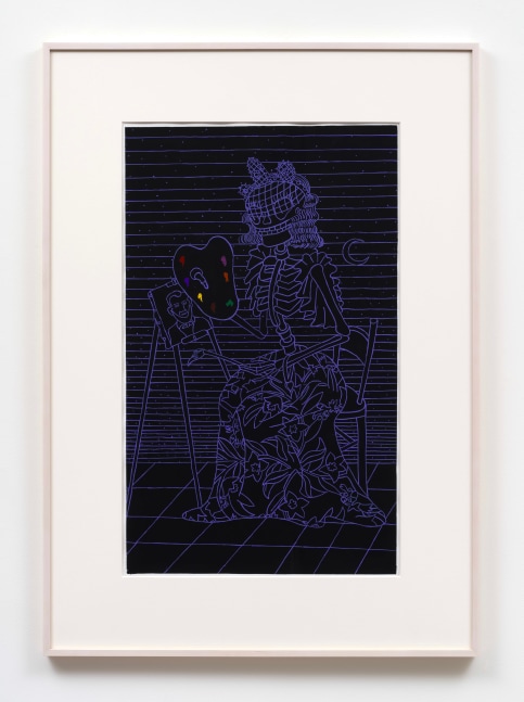 Judith Linhares
Portrait Painter, 1974
signed and dated, recto
gouache on paper
40 x 30 ins.
101.6 x 76.2 cm