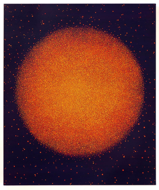 Karen Arm, Untitled (Yellow Orange Sun on Blue #2), 2018