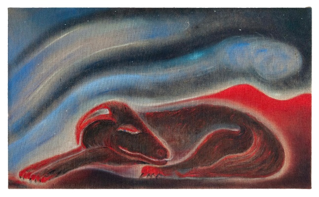 Daniel Correa Mej&amp;iacute;a
Comuni&amp;oacute;n III, 2023
oil on jute
25 5/8 x 43 1/4 ins.
65 x 110 cm