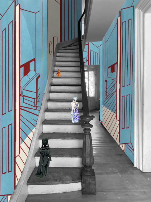 Ann Agee, Madonna of the Girl Child, Stairs view 1