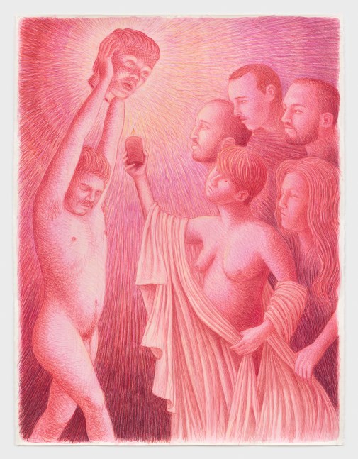 Elijah Burgher
Orpheus Still Sings, 2021
colored pencil and watercolor on paper
59 1/4 x 44 7/8 ins.
150.5 x 114 cm