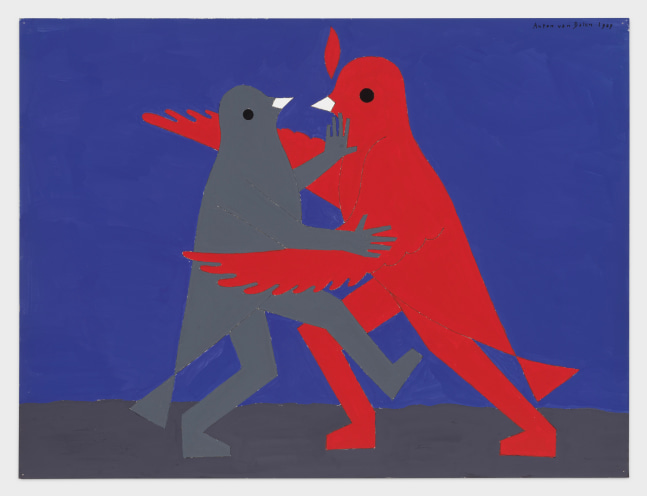 Anton van Dalen
Doves where they Live and Work #6, 1989
gouache on matboard
18 x 24 ins.
45.7 x 61 cm