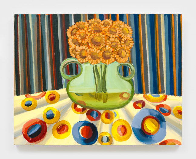 Judith Linhares
Freya&amp;rsquo;s Flowers, 2024
oil on linen
22 x 28 ins.
55.9 x 71.1 cm