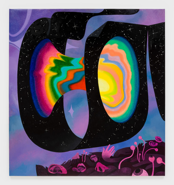 Hortensia Mi Kafchin
Feeling space with all five senses, 2025
oil on canvas
72 x 67 3/4 ins.
182.9 x 172.1 cm