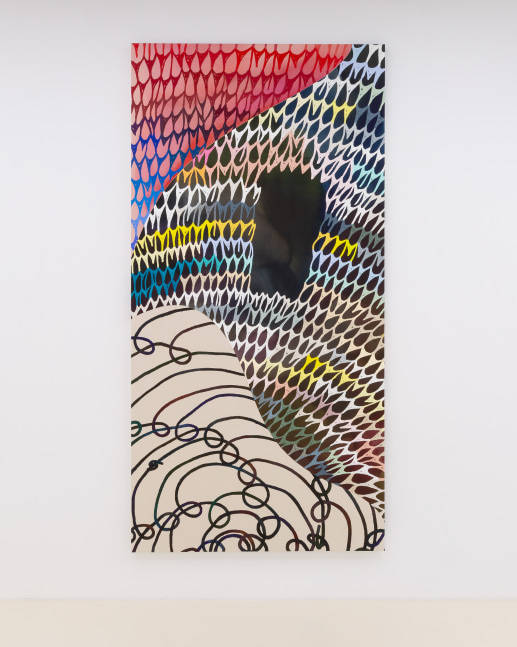 Ishi Glinsky
Lifetimes that broke the Earth #1, 2023
acrylic ink, oil stick and matte medium on canvas
120 x 60 ins.
304.8 x 152.4 cm&amp;nbsp;