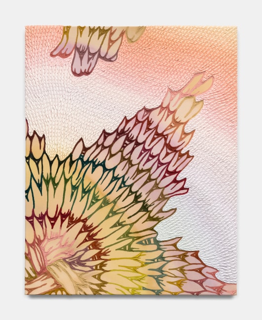 Ishi Glinsky
On the Banks of Utilitarian, 2024
oil paint, oil stick, oil pastel, acrylic ink, matte medium on canvas
61 x 48 ins.
154.9 x 121.9 cm