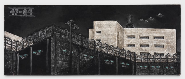 Martin Wong
47-04, 1992
acrylic on canvas
28 x 70 ins.
71.12 x 177.8 cm