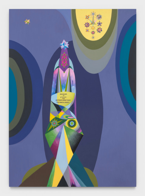 Suzanne Treister
Kabbalistic Futurism/Architectures/Museums/Museum of Ethics and Interplanetary Technologies, 2023
oil on canvas
83 7/8 x 59 7/8 ins.
213 x 152 cm