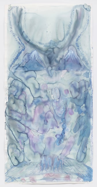 Allison Schulnik
Owl #8 (Purple Mountains), 2022
gouache on paper
90 x 44 1/2 ins.
228.6 x 113 cm