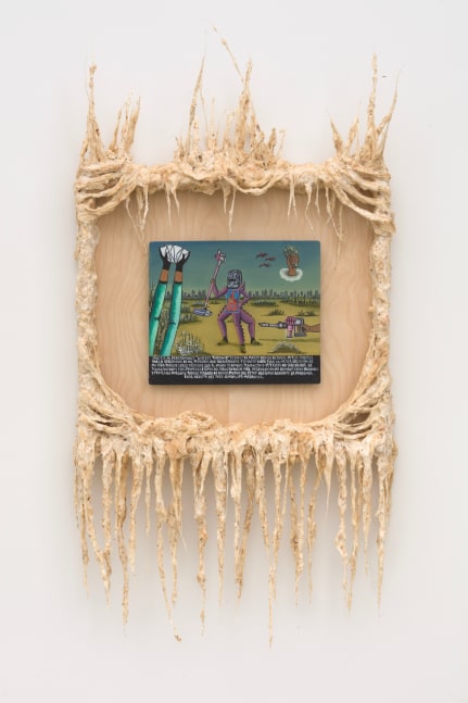 Guadalupe Maravilla
I canceled my performance Retablo, 2021
oil on tin, cotton, glue mixture, wood
43 x 21 1/4 x 4 1/4 ins.
109.2 x 54 x 10.8 cm