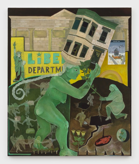 Astrid Terrazas
Tending to our garden&amp;mdash;planting housing, 2023
oil on canvas
48 x 40 ins.
121.9 x 101.6 cm