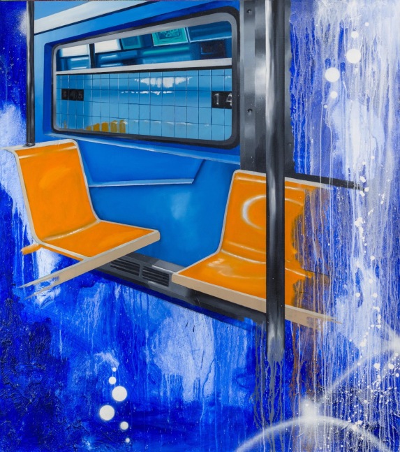 Chris &quot;Daze&quot; Ellis, Uptown B Train Interior, 2017