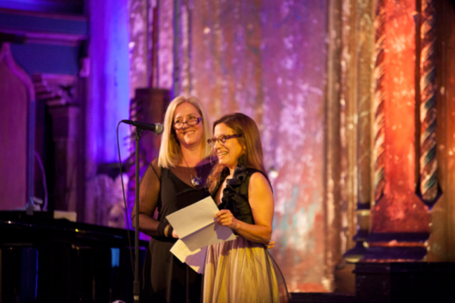 Penny Pilkington &amp;amp; Wendy Olsoff accepting Visual AIDS VAVA Award, 2012