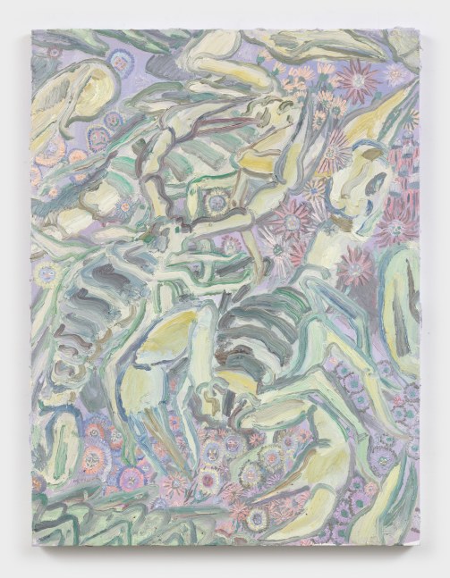 Allison Schulnik
Scorpions and Flowers #2, 2022
oil on canvas stretched over panel
41 x 30 ins.
104.1 x 76.2 cm