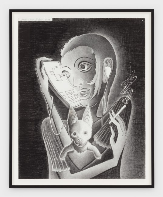 Anton van Dalen, iPhone Girl with Mini Dog