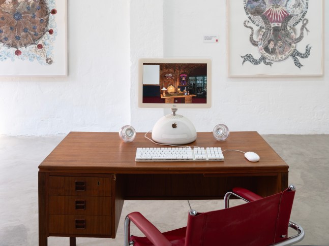 (Installation View) Suzanne Treister: From Fictional Videogames to Hypothetical Museums of the Future. Courtesy of the artist and The RYDER, Madrid.