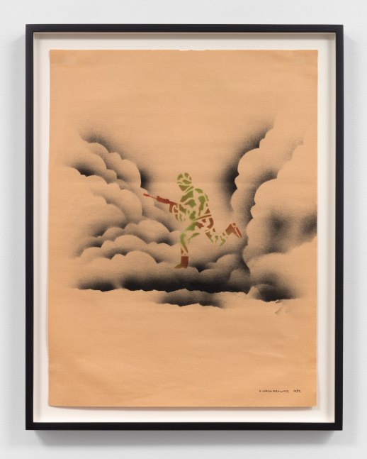 David Wojnarowicz
Untitled (Running Soldier), 1982
signed and dated, lower right
stencil on paper
24 x 18 ins.
61 x 45.7 cm
