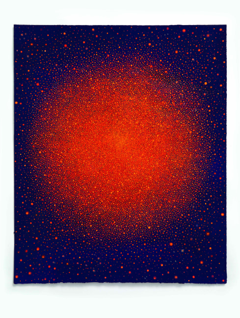 Karen Arm, Untitled (Orange-Red Sun on Blue), 2015