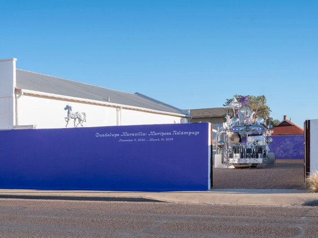Guadalupe Maravilla: Mariposa Rel&amp;aacute;mpago, Installation view, Ballroom Marfa, November 4, 2023&amp;ndash;March 16, 2024. Image courtesy the artist and Ballroom Marfa. Photo by Makenzie Goodman.