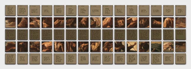 Dotty Attie
Medusa, 1991
oil on linen, 75 panels
each: 6 x 6 ins. (15.2 x 15.2 cm)
overall: 34 x 104 ins. (86.4 x 264.2 cm)