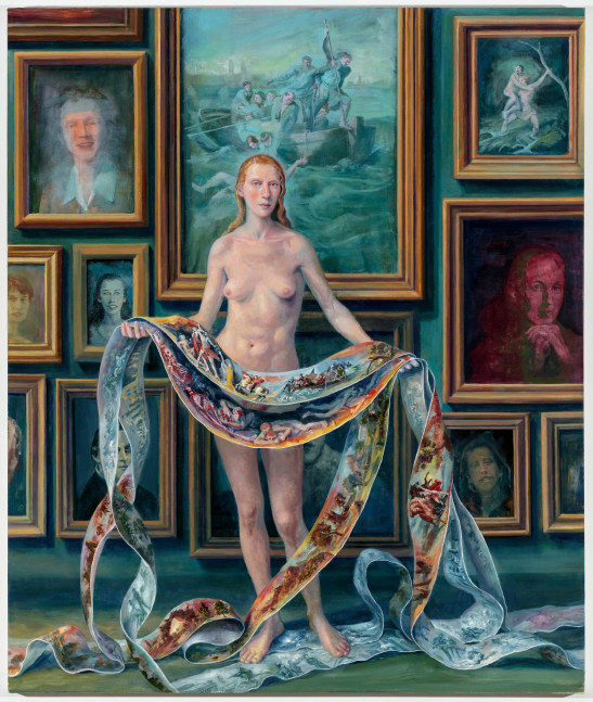 Julie Heffernan, Self-Portrait with Rescuers, 2018