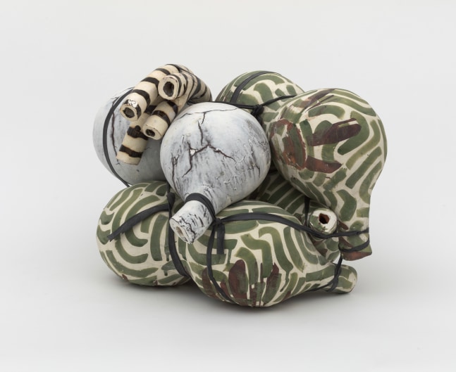 Annabeth Rosen
Droove, 2012
slip over glazed and fired ceramic and rubber inner tube
13 x 20 x 16 ins.
33 x 50.8 x 40.6 cm