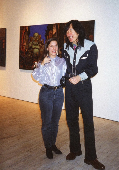 Olsoff and Martin Wong at the opening for his show Chinatown USA at P&amp;middot;P&amp;middot;O&amp;middot;W in 1992.