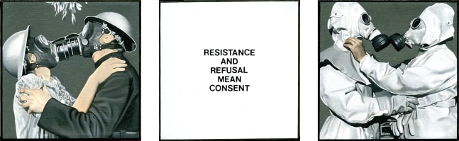 Dotty Attie
Smack, 2006
oil on linen
3 panels: 6 x 6 ins. (15.2 x 15.2 cm)
​​​​​​​overall: 6 x 20 ins. (15.2 x 50.8 cm)