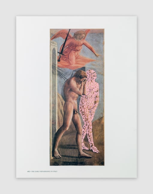 Betty Tompkins, Women Words Painting (Masaccio #1), 2020