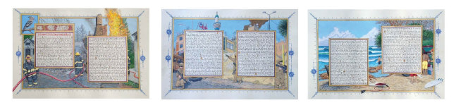 Sandow Birk, American Qur'an/Sura 27 (A-C), 2013