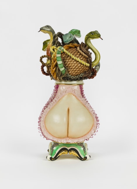 Jessica Stoller
Untitled (weave), 2015
porcelain, china paint, lustre
12 x 5 x 6 ins.
30.5 x 12.7 x 15.2 cm