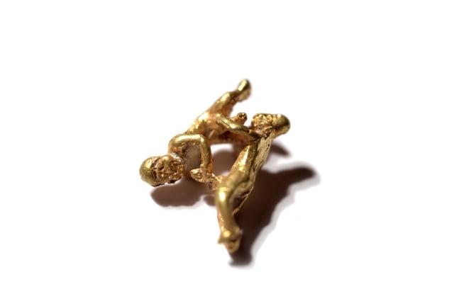 Carlos Motta
Towards a Homoerotic Historiography #1, #4, 2013
gold washed silver
1/4 x 5/8 x 3/4 ins.
0.64 x 1.59 x 1.91 cm