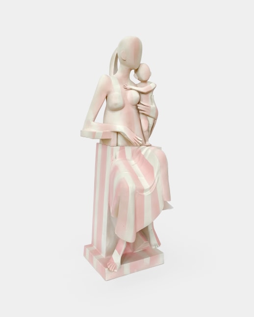 Ann Agee
Gentle Pink Stripe Madonna, 2023
stoneware with glaze, ceramic stain, ceramic enamel and epoxy resin
47 3/4 x 23 x 18 ins.
121.3 x 58.4 x 45.7 cm