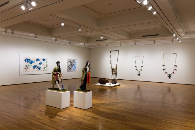 Installation view, Ishi Glinsky: Upon a Jagged Maze, Art, Design &amp;amp; Architecture Museum at UC Santa Barbara, 2022-2023. Image courtesy of Art, Design &amp;amp; Architecture Museum at UC Santa Barbara.