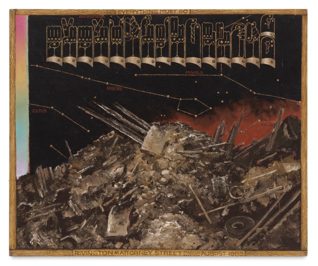 Martin Wong
Everything Must Go, 1983
acrylic on canvas
48 x 60 ins.
121.9 x 152.4 cm