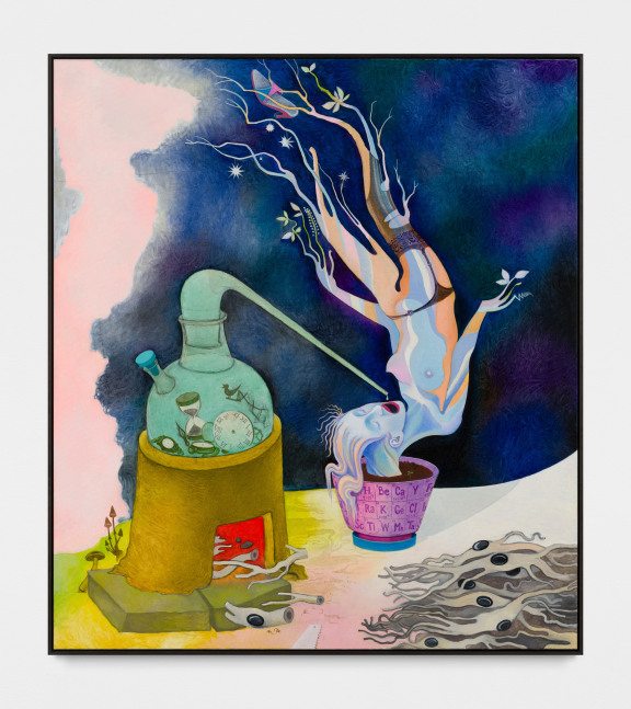 Hortensia Mi Kafchin
Distilling Time, 2024
oil on canvas
70 7/8 x 63 ins.
180 x 160 cm