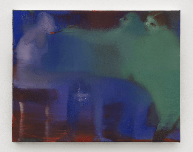 Elizabeth Glaessner
Painting on Stool, 2023
Oil on linen
35.6 &amp;times; 45.7 cm
14 &amp;times; 18 inch