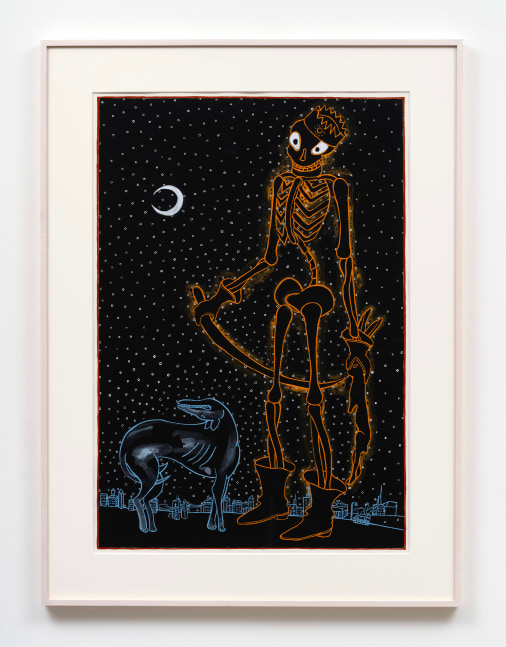 Judith Linhares
The Prince, 1976
signed and dated, recto
gouache on paper
43 x 31 ins.
109.2 x 78.7 cm