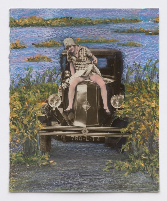 Betty Tompkins
Hood Ornament, 1999
oil crayon on half tone paper
8 1/2 x 7 ins.
21.6 x 17.8 cm