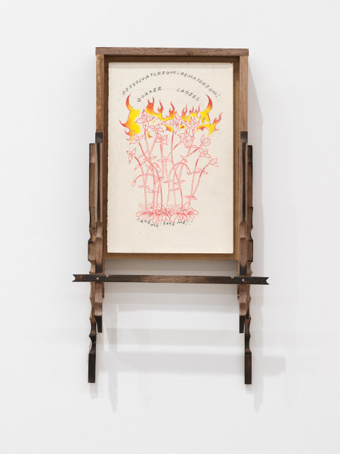 Harry Gould Harvey IV
Houstonia Caerulea, 2021
colored pencil and charcoal on paper, carved walnut from the Newport Mansions, MDF
14 x 8 1/2 x 2 1/4 ins.
35.6 x 21.6 x 5.7 cm