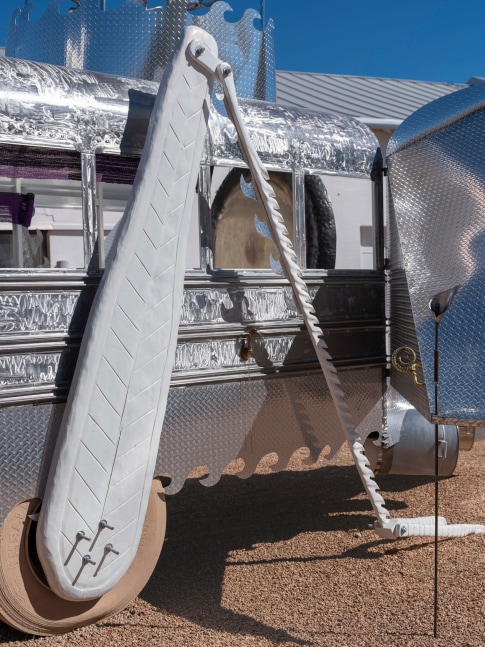 Guadalupe Maravilla: Mariposa Rel&amp;aacute;mpago, Installation view, Ballroom Marfa, November 4, 2023&amp;ndash;March 16, 2024. Image courtesy the artist and Ballroom Marfa. Photo by Makenzie Goodman.